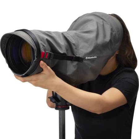 Manfrotto MB PL-TS Pro Light Teleshield - osłona przeciwdeszczowa na aparat z teleobiektywem, ciemna szara_4